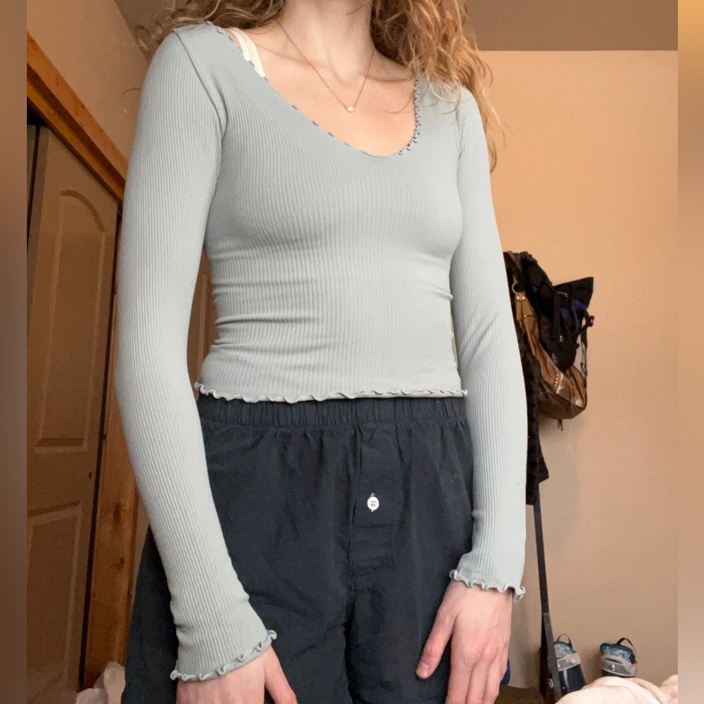 Free People Intimately Seamless long sleeve crop top